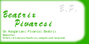beatrix pivarcsi business card